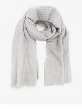 Image of Mint Velvet Waffle Scarf - Light Grey