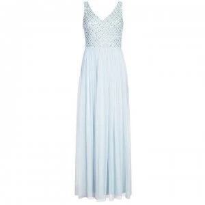 Image of Adrianna Papell Adrianna Embellished Top Dress - AQUA DUST