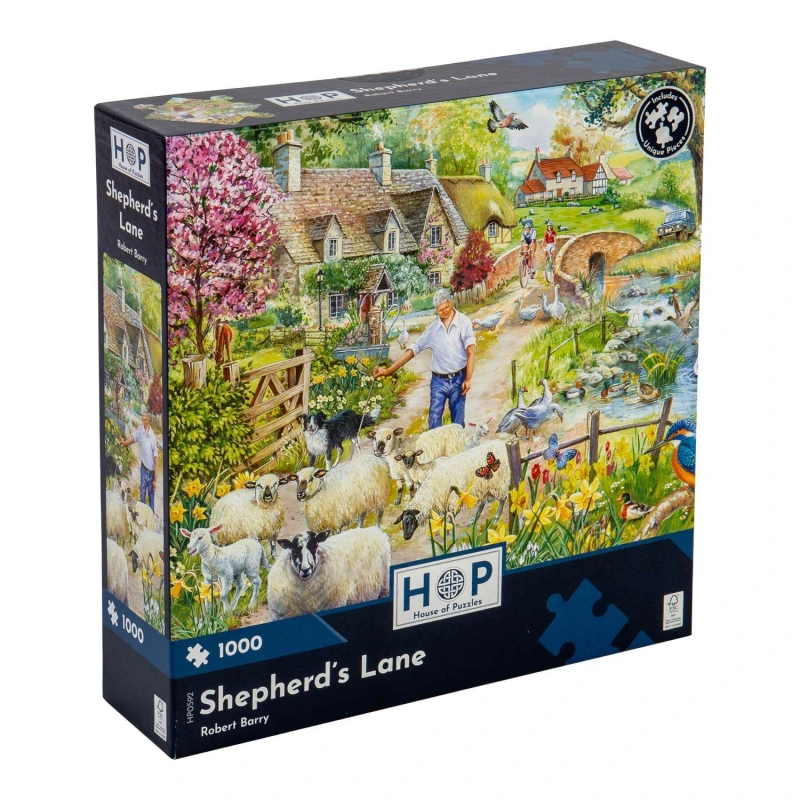 Image of The House Of Puzzles Shepherd's Lane, 1000 Piece Jigsaw Puzzle Multi unisex