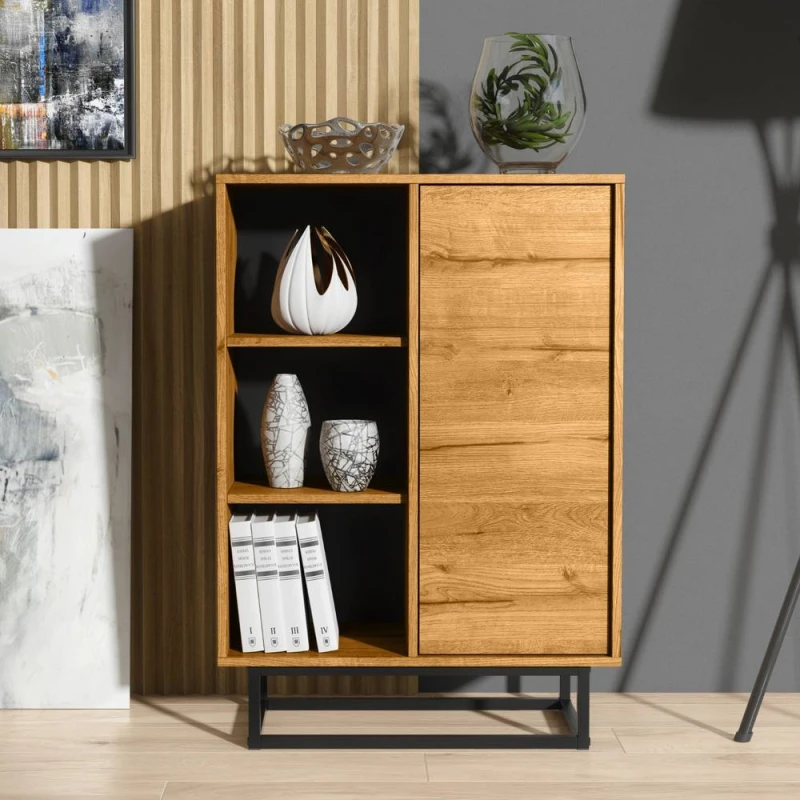 Image of Creative Furniture Elysian Loft Sideboard 100cm - Dark Oak in Dark Brown Dark Brown Unisex