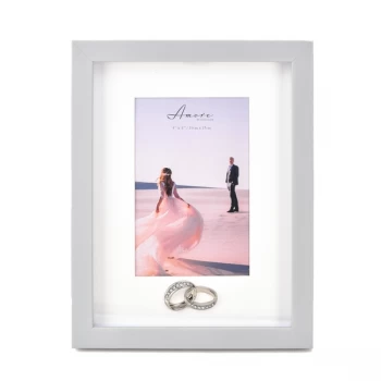 Image of Amore Plastic Photo Frame with Rings Icon - 4" x 6"