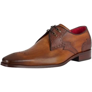 Image of Jeffery-West Leather Tejus Print Shoes mens Loafers / Casual Shoes in Brown