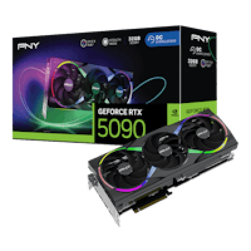Image of PNY GeForce RTX 5090 32GB ARGB OC Triple Fan GDDR7 Graphics Card - VCG509032TFXXPB1-O