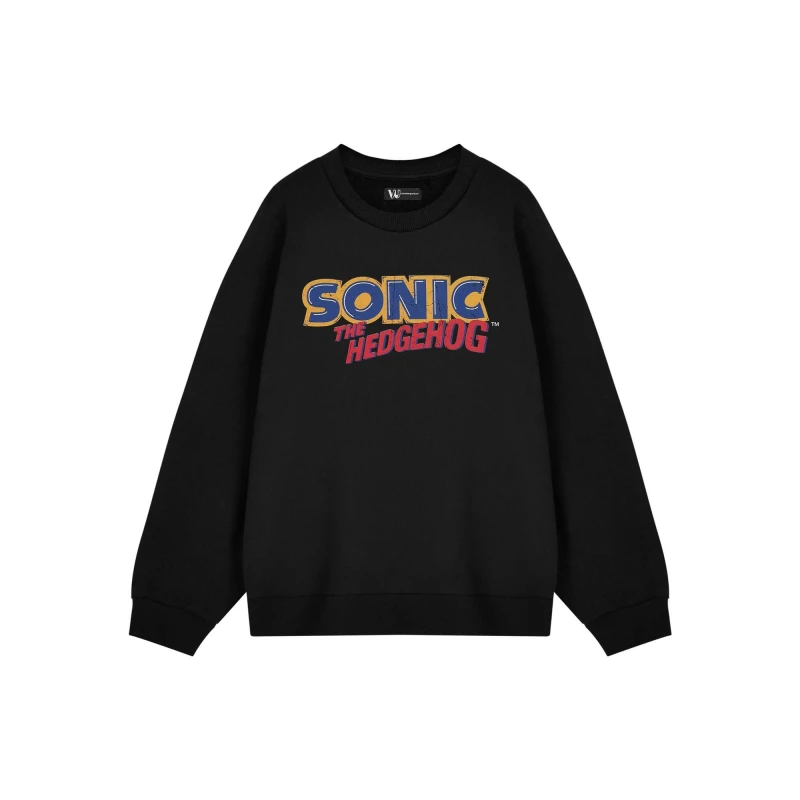 Image of Sonic the Hedgehog Sonic the Hedgehog Men Sweatshirt in Black Size: Small Black S Male 5063203909797