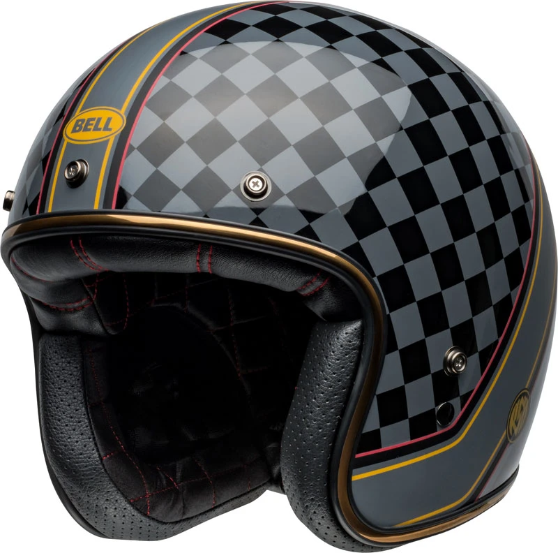 Image of Bell Custom 500 RSD Wreakers Gloss Black Gold Jet Helmet Size S