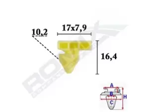 Image of ROMIX Clip, trim-/protection strip NISSAN C70589 76847JG00A