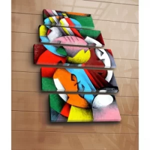 Image of 5PATK-106 Multicolor Decorative Canvas Painting (5 Pieces)