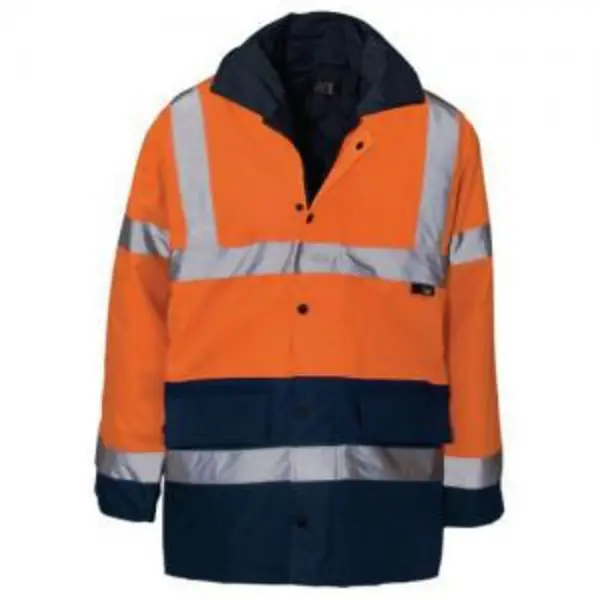 Image of ESE Direct Hi-Vis Parka Jacket - Orange & Blue - Size 4x Extra Large 404697 Hi Vis Clothing