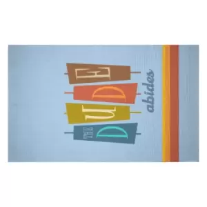 Image of Big Lebowski Dude Abides Woven Rug - Small