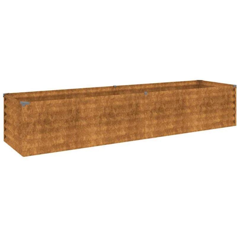 Image of vidaXL Garden Raised Bed 194x50x36cm Corten Steel, Brown 151976