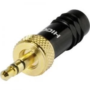 Image of 3.5mm audio jack Plug straight Number of pins 3 Stereo Black Hicon HI J35S SCREW M