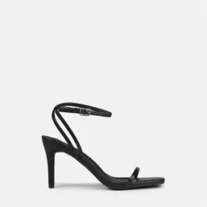 Image of Missguided Barely There Heeled Sandals - Black