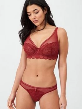 Image of Freya Expression Lace High Apex Bra - Red