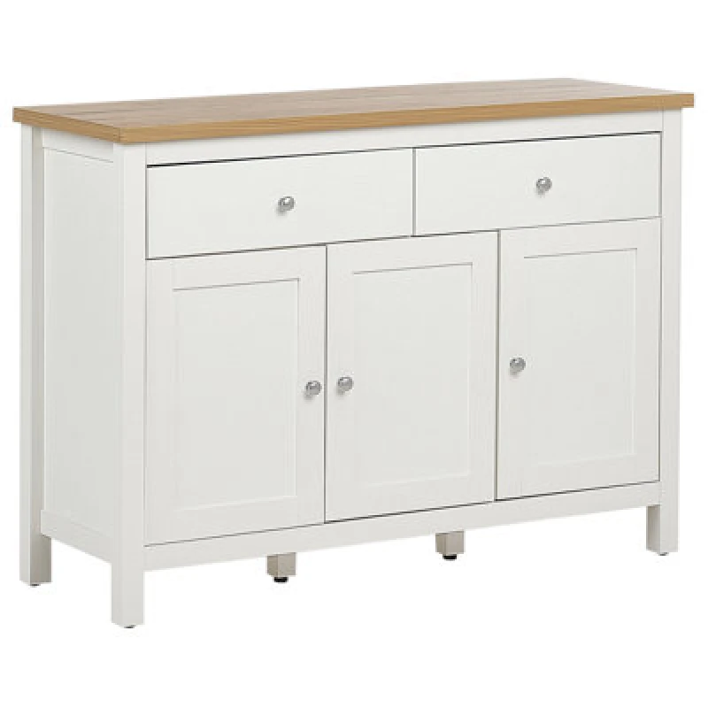 Image of Beliani 3 Door Sideboard Atoca Off-White