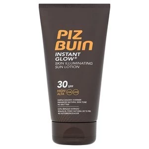 Image of Piz Buin Instant Glow Lotion Skin Illuminating Sun Lotion High SPF30 150ml