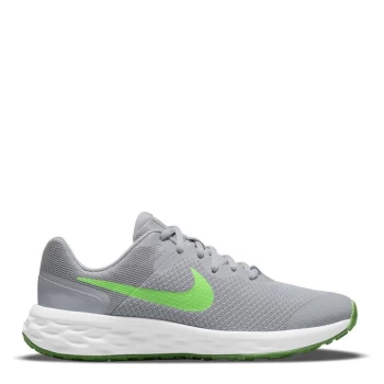 Image of Nike Revolution 6 Junior Running Shoes - Grey/Green