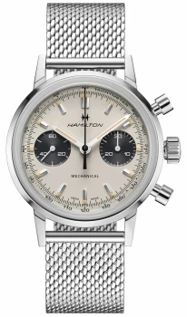 Image of Hamilton IntraMatic - Mechanical Chronograph Silver Mesh Watch