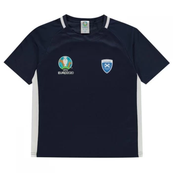 Image of UEFA Euro 2020 Scotland Polyester T Shirt - Navy