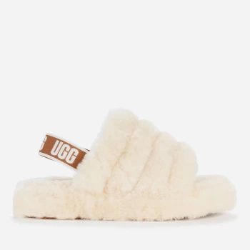 Image of UGG Kids Fluff Yeah Slide Slippers - Natural - UK 1 Kids