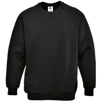 Image of B300BKRS - sz S Roma Sweatshirt - Black - Portwest