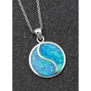 Image of Opalique Platinum Plated Yin Yang Necklace