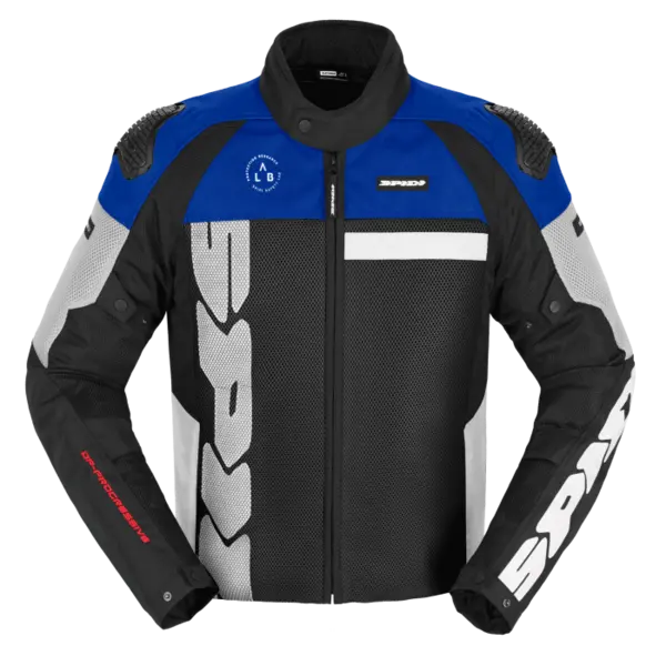 Image of Spidi Progressive Net Windout Jacket White Light Blue Size 3XL