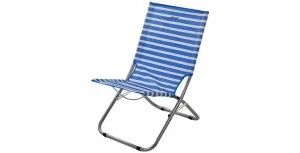 Image of Regatta Kruza Folding Beach Lounger French Blue/White