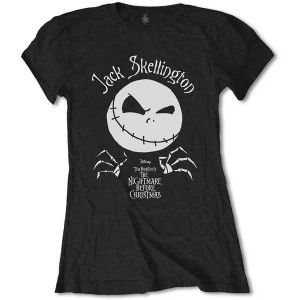 Image of Disney - The Nightmare Before Christmas Jack Head Womens Small T-Shirt - Black
