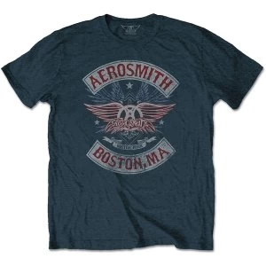 Image of Aerosmith - Boston Pride Unisex Medium T-Shirt - Blue