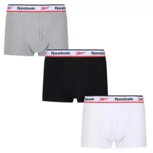 Image of Reebok 3 Pack Cotton Performance Trunks - Multi