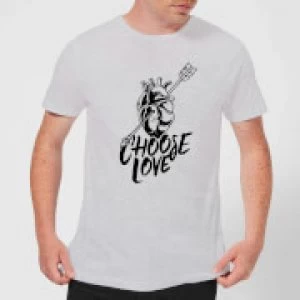 Image of Native Shore Choose Love Mens T-Shirt - Grey - 3XL
