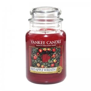 Image of Yankee Candle Red Apple Wreath Large Candle 623g