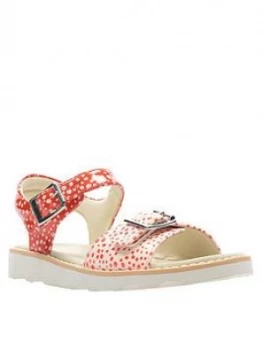 Image of Clarks Crown Bloom Sandal - Orange, Size 12.5 Younger