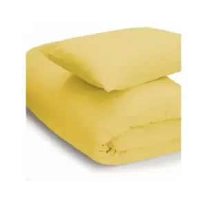 Image of Belledorm Easycare Polycotton Percale 200 Thread Count Duvet Cover, Saffron, Double