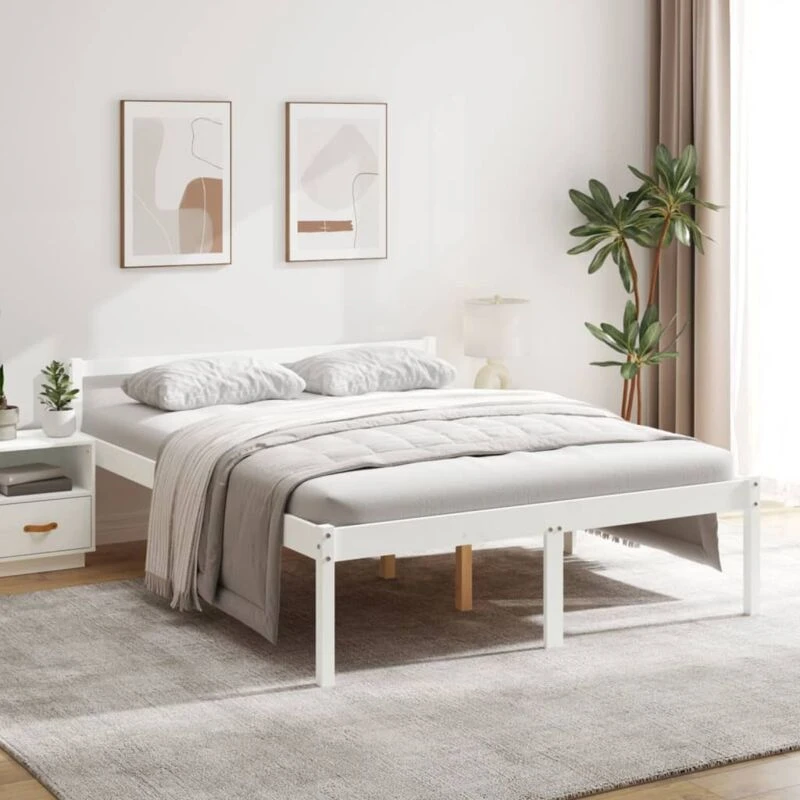 Image of VIDAXL Senior Bed without Mattress White 150x200cm King Size Vidaxl 8720286878293
