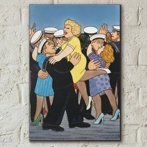 Image of Tile 8x12 Sailors & Sweethearts By Beryl Cook Wall Art