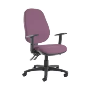 Image of Dams MTO Jota Extra High Back Operator Chair with Adjustable Arms - Diablo Pink