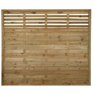Image of Forest Garden Decorative Kyoto Pressure Treated Fence Panel 6 x 5ft