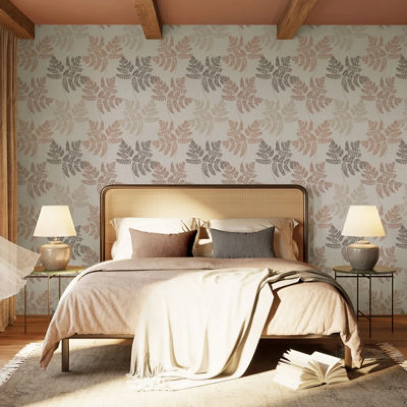 Image of Belgravia Decor Fern Leaf Taupe