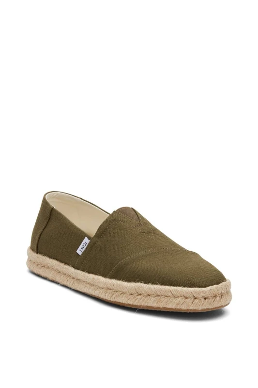 Image of TOMS Mens Alpargata Rope 2.0 Shoe in Olive Size: 10 Olive Male 10