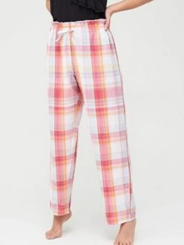 Image of Pour Moi Cotton Check Paperbag Trousers - Multi