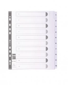 Image of Dividers Mylar A4 Maxi White 1-10 MWD1-10Z-EW