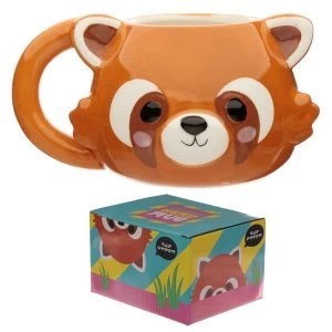 Image of Cutiemals Ceramic Red Panda Head Shaped Mug