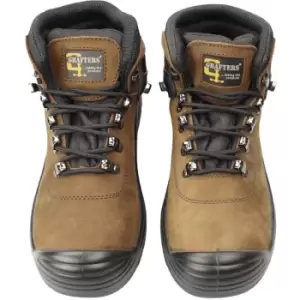 Image of Grafters Mens Super Wide EEEE Fitting Safety Boots (11 UK) (Dark Brown) - Dark Brown