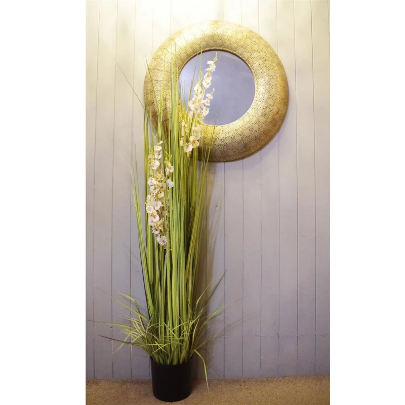 Image of Leaf Design 165cm Artificial Flower Orchid Grass Plant
