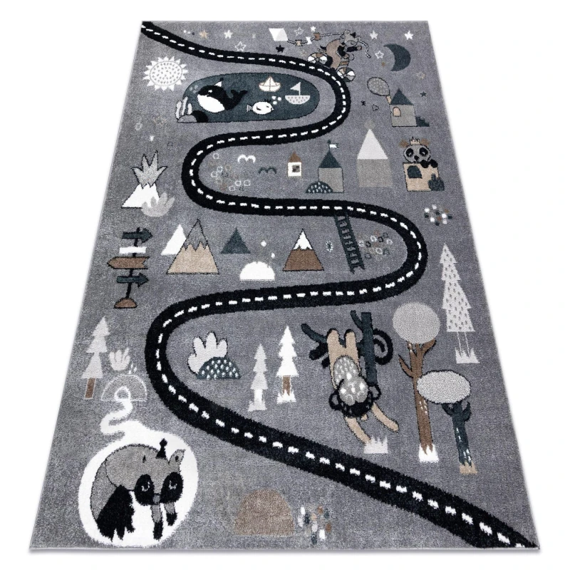 Image of RugsX Fun Rug in Grey Size: 200cm x 290cm Grey Unisex 200cm x 290 cm