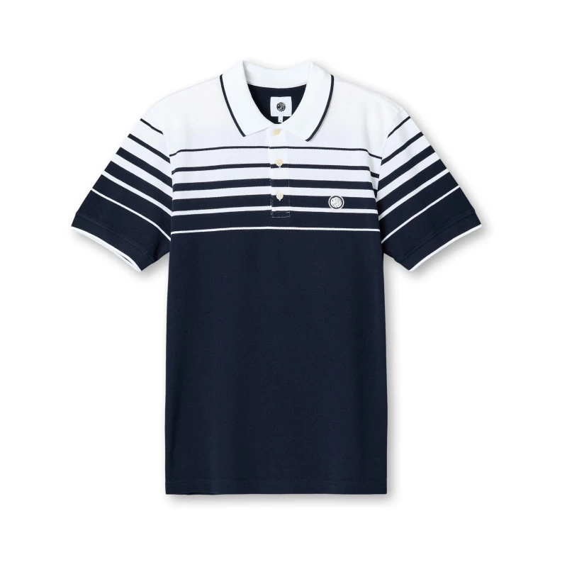 Image of Pretty Green Mens Gradient Short-Sleeve Polo Shirt Navy male Small