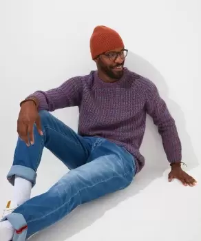 Image of Classic Rib Knit Crew Neck Fisherman Jumper