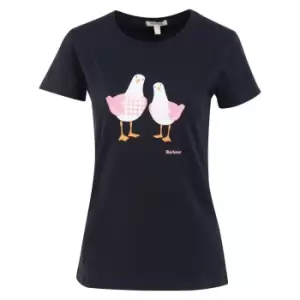 Image of Barbour Womens Melrose Tee Navy 10