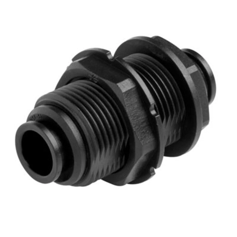 Image of John Guest 12mm Bulkhead Union - PM1212E Black